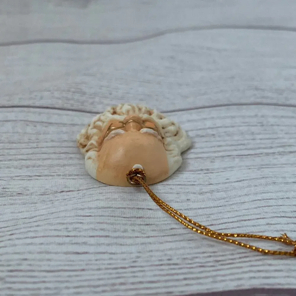 Santa Claus Face with Glasses Christmas Ornament and Magnet Plastic 2 5/8